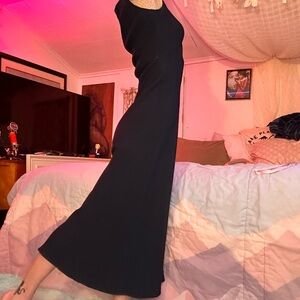 Elegant Navy Sleeveless Dress